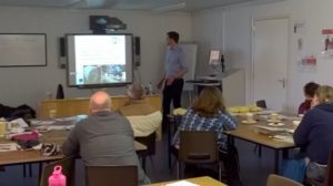 Presentation to a group in a classroom setting