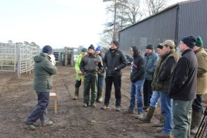 Farmers at a farm meeting