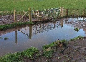 Flooding at a gate