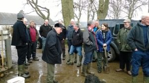 Group of farmers arriving for a farm walk