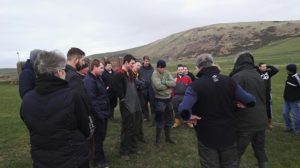 Group of farmers in a field nr Campbeltown