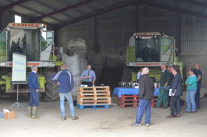 Peebleshire SNN meeting - people inside a machinery shed