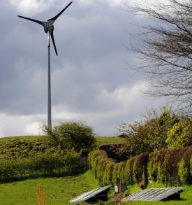 Turbine and solar pv panels