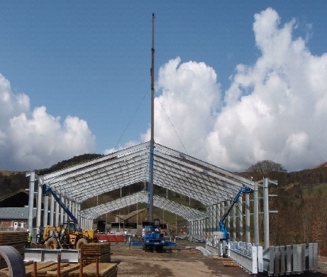 New farm shed under construction