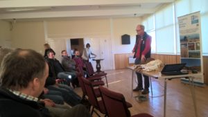 Soil scientist, Bill Crooks giving a presentation to the Caithness Soil & nutrient network