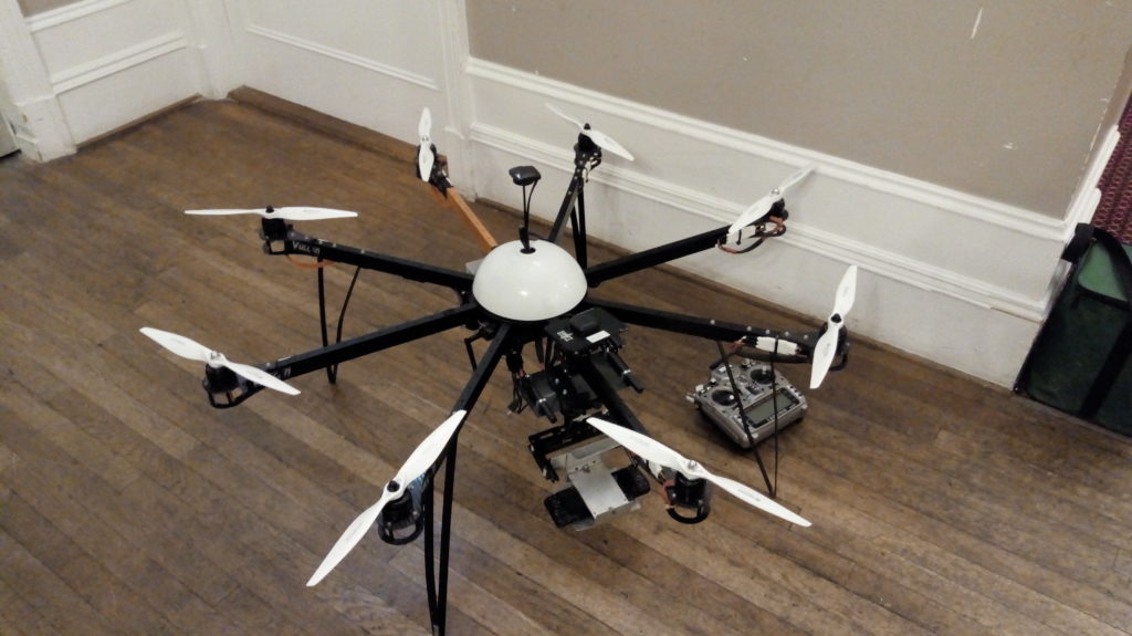 A drone with eight rotars