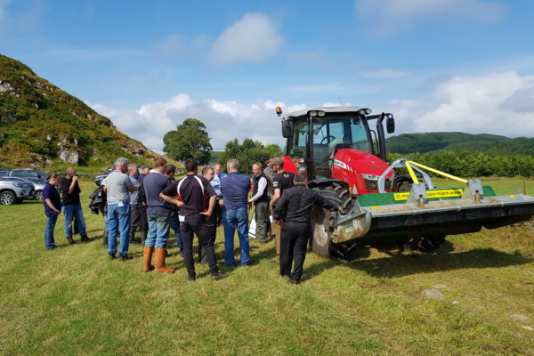 Seamus Donnelly discussing soil compaction remediation equipment