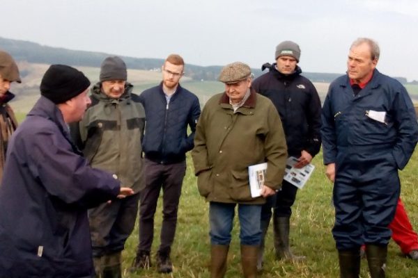 Dr Paul Hargreaves discussing soil health at the Moray Soil & Nutrient Network