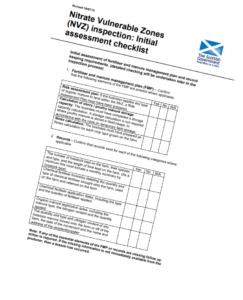 NVZ checklist sheet