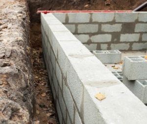 Part built building foundation