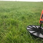 Sward meter measuring grass