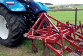 Sward lifter on back of tractor
