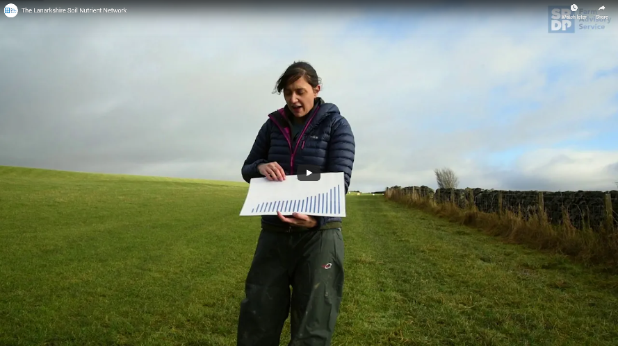 Consultant stood in a mown field with pH Charts.