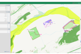 screenshot taken from the Woodland Creator tool showing the Ordnance Survey background mapping with a SSSI and Ancient Woodland data layer