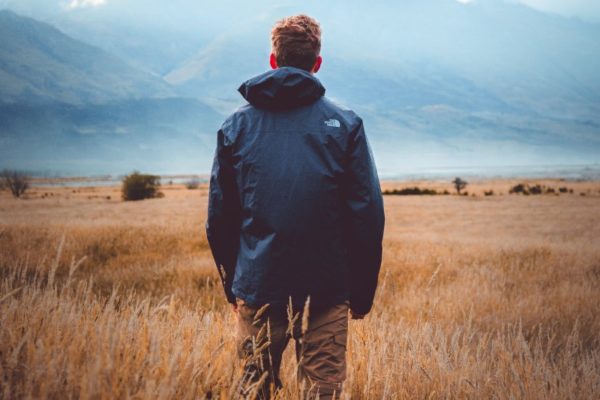 Man standing in field