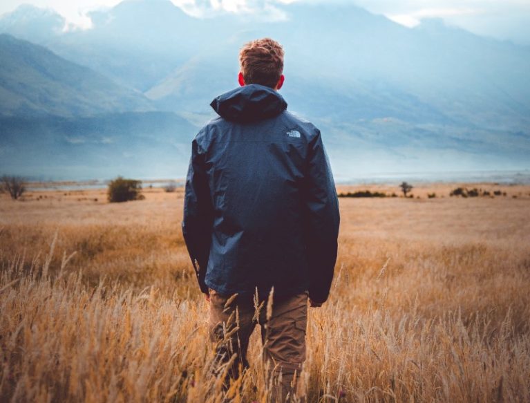Man standing in field