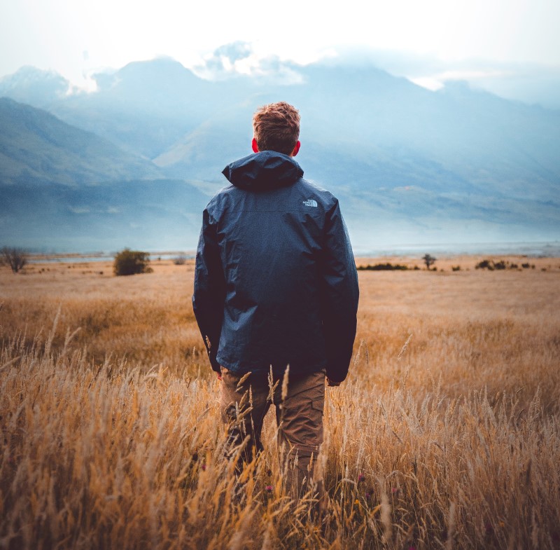 Man standing in field