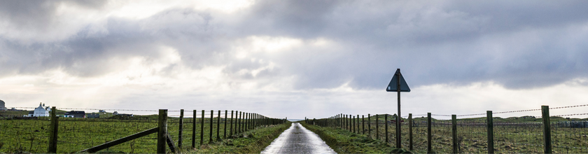 A quiet country road on Tiree