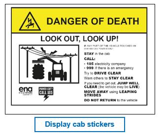Warning Sign - overhead cables