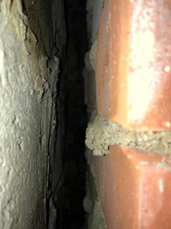 Figure 2: Cavity wall providing hibernation roost potential for bats.