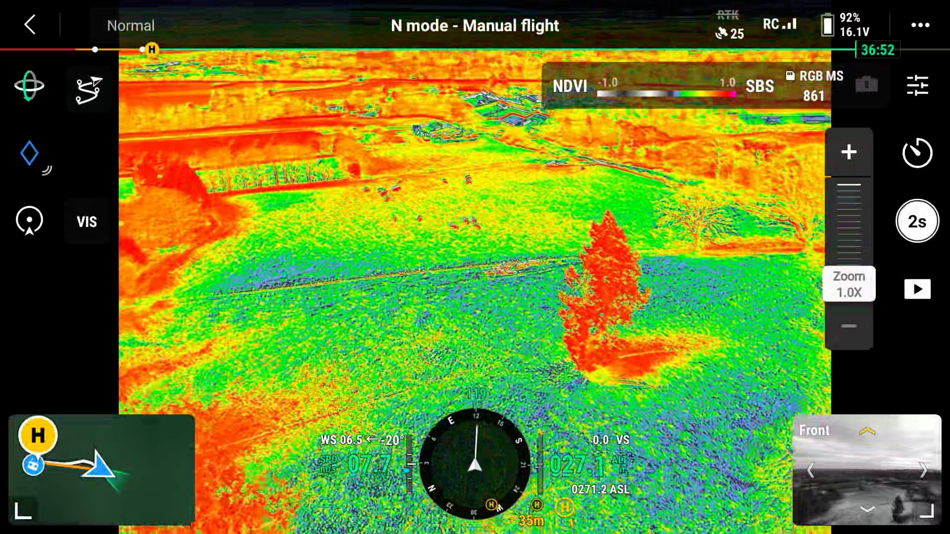 Thermal image from a drone